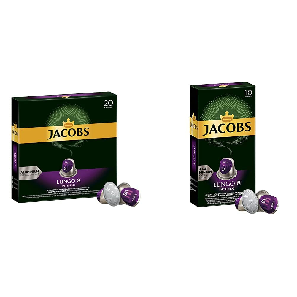Capsule Lungo Intenso, Intensità 8 da 12, 200 Capsule compatibili Nespresso®*, 10 x 20 Getränke & Capsule Lungo Intenso, Intensità 8, 100 Nespresso®* 10er Pack, 10 x 10 Getränke