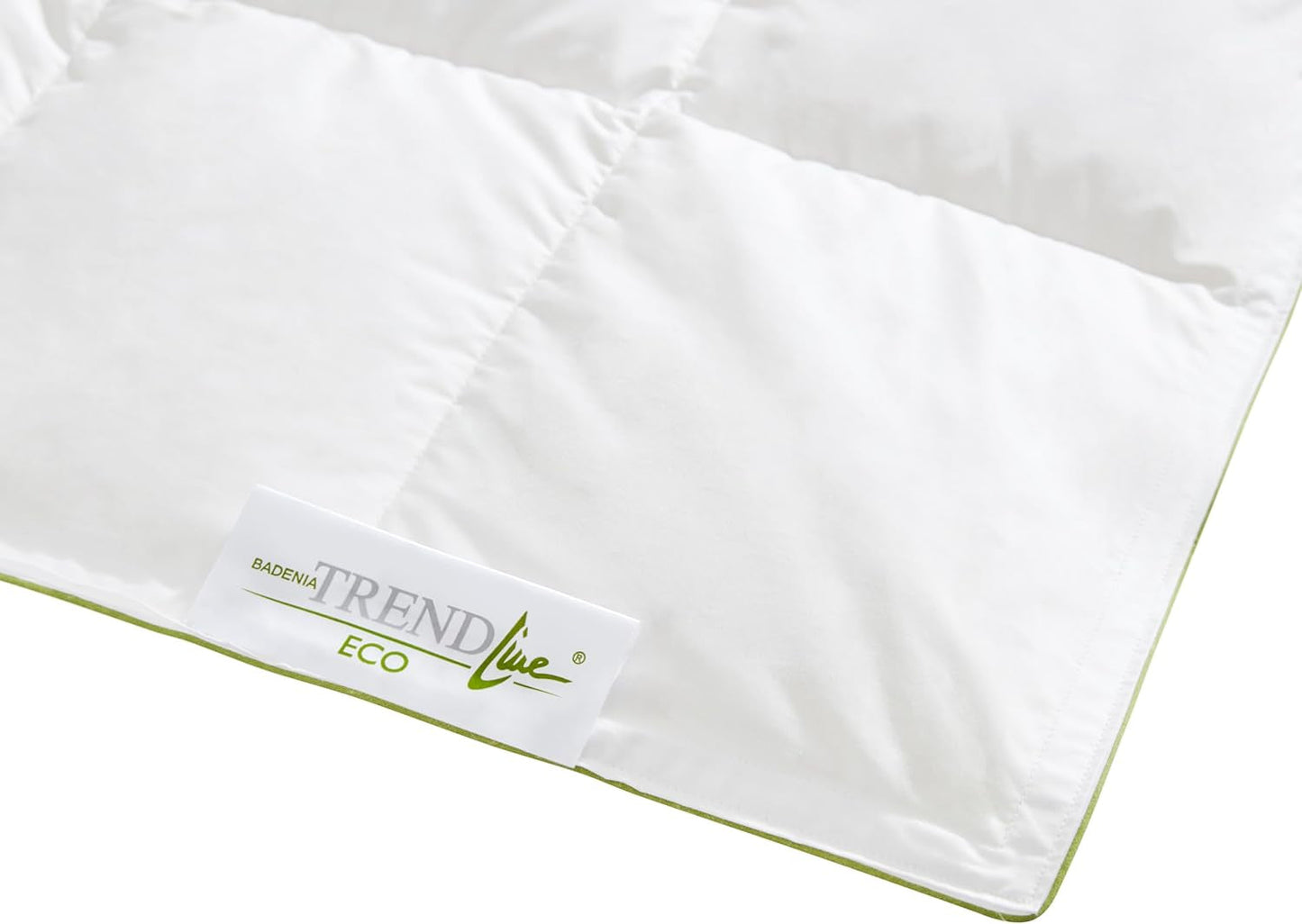 Badenia Trendline Eco caldo piumino con 90% piumino e 10% piume classe I, 135 X 200 cm, bianco, certificato Oeko-Tex, prodotto secondo lo standard di qualità tedesco Trapunte e trapunte Naty Shop