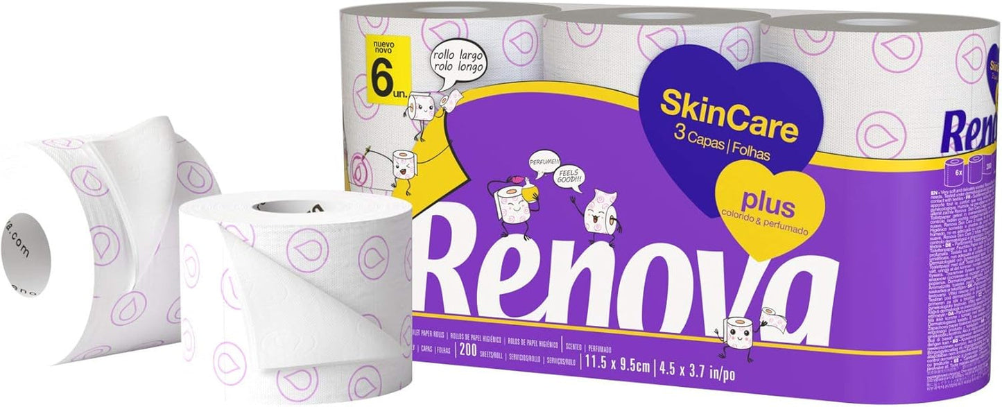 FORNOR RENOVA 67125 CARTA IGIENICA RENOVA PROFUMATA PER LA CURA DELLA PELLE