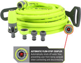 Set tubo da giardino a collegamento rapido, 1/2 pollice x 50 piedi, resistente, leggero, sicuro per l'acqua potabile - hfzg12050qn