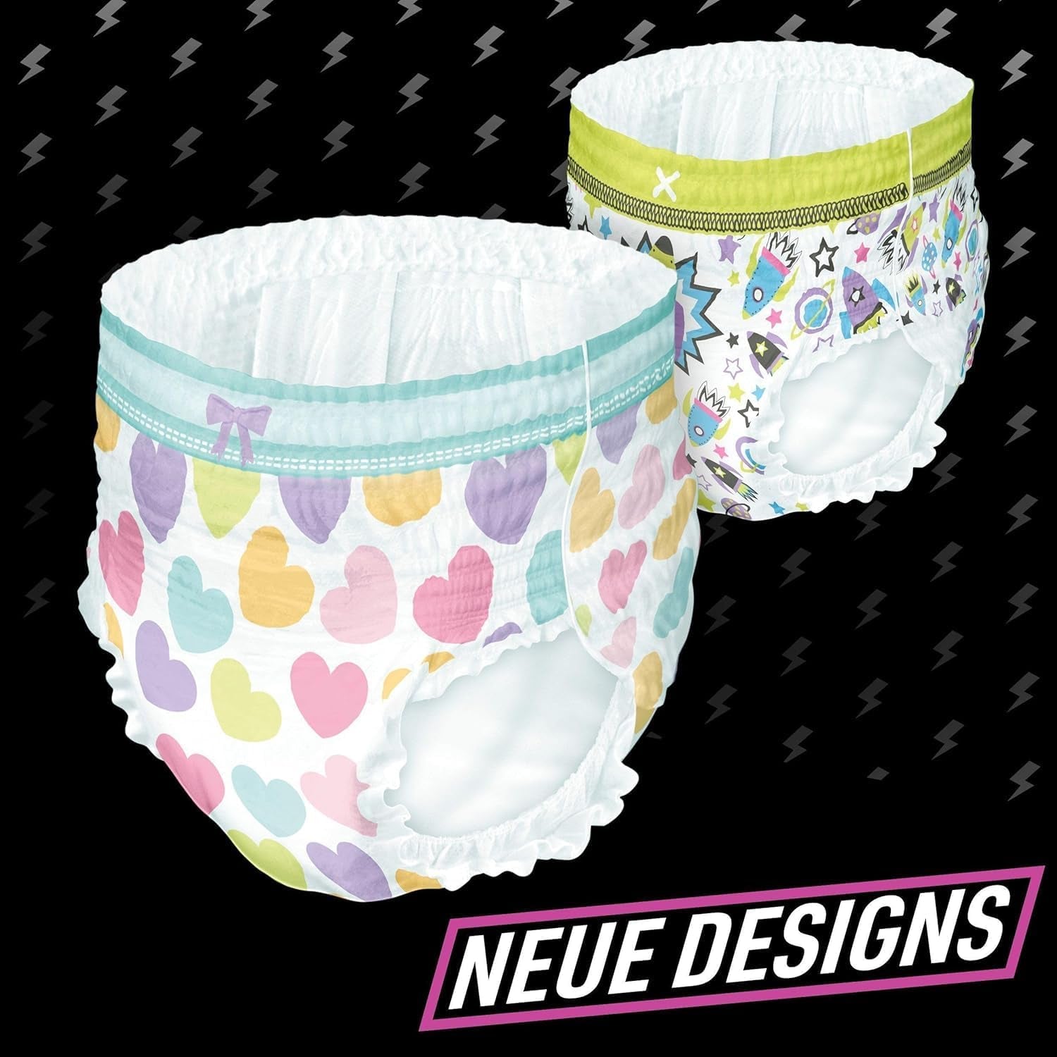 Pantaloni del pigiama a cuori 9 mutande assorbenti per la notte 8 anni 27 kg-43 kg Protezione dalle perdite per tutta la notte