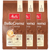 3 chicchi di caffè Melitta BellaCrema La Crema, tostatura media, da 1 kg ciascuno