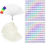 100 strumenti per nail art, stencil per nail art, testa rotonda trasparente e strumenti per nail art balletto dai colori naturali, fornito con 2 adesivi glitter digitali 1-100