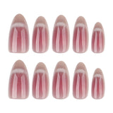 Moonglow Unghie Finte Magnetiche Corte, Occhi di Gatto Glitter Rosa Mandorla Sfumato Rosso con Colla, Unghie Artificiali Fototerapia Glitter Rosa Rosso Ombre per Donne e Ragazze