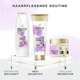 Pantene Pro-V Silky & Glowing Hair Rescue maschera intensiva per capelli con biotina e cheratina ricostruita 300 ml. Aiuta a riparare i capelli secchi, danneggiati o con mèches Naty Shop Hair Mask
