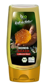 Biozentrale Miele di acacia biologico | 350 g Miele biologico di fiori di acacia bianca | Ideale da spalmare Miele biologico per il tè | Alternativa al miele di favo (confezione da 2)