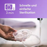 Philips AVENT Ciuccio Ultra Start Night, Ciuccio ortodontico per neonati, Si illumina al buio, Senza BPA, con contenitore per sterilizzazione, Confezione doppia, Luna, Stella, SCF075/07