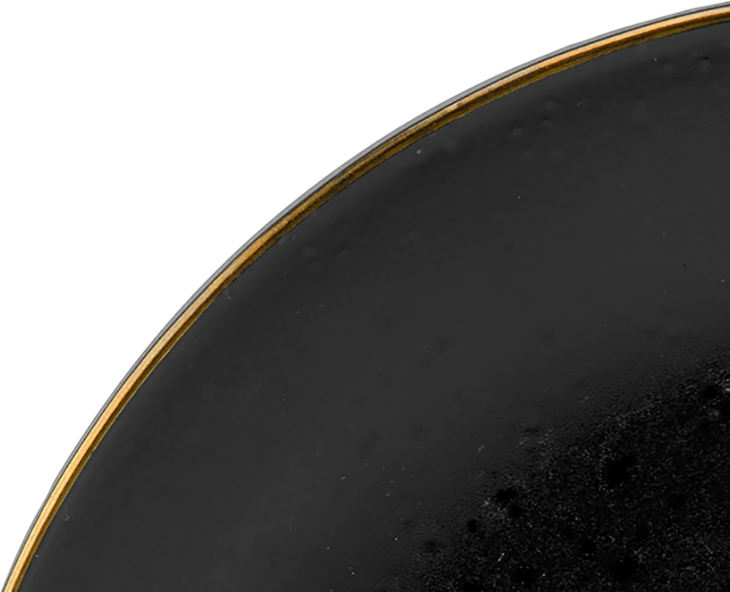 CreaTable, 22699, serie Industrial Gold BLACK, set di stoviglie da 16 pezzi per 4 persone, servizio combinato in porcellana, lavabile in lavastoviglie e adatto al microonde, produzione di qualità