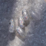 Adesivi per unghie glitter Onde d'acqua estive Nail art stellato Fantasia Onde di acqua di mare Disegni per unghie Adesivi per unghie Onde di acqua di mare Accessori per unghie Nail art