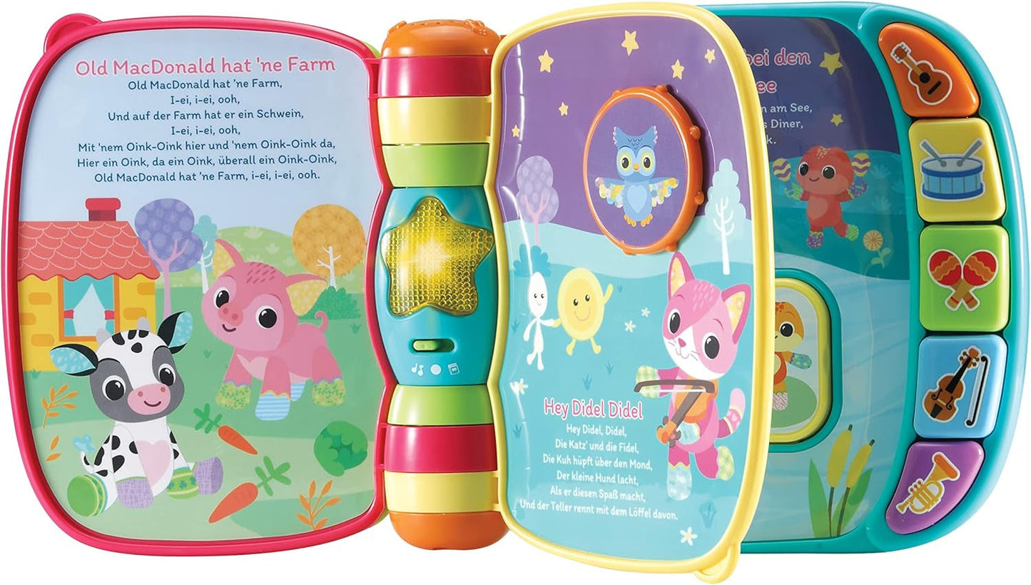 VTech Baby Adventure Play Table - Tavolo da gioco colorato per neonati con 6 campi da gioco ed elementi interattivi e Baby My First Song Book Libro colorato da 6 pagine ed elementi mobili per il gioco Bebe Toys Naty Shop