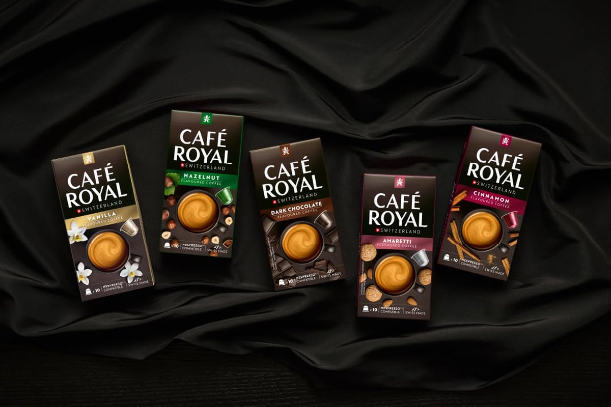 Café Royal Caramel Kaffee aromatizzato – Kaffeekapseln compatibile Nespresso®, cremoso, helle Röstung, 100 % Arabica, Rainforest Alliance, 100 Kapseln