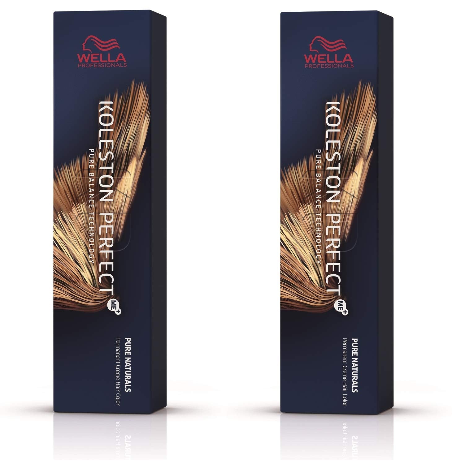 Wella Professionals Wella Koleston Perfect ME KP Pure Naturals 5/00 Castano chiaro naturale intenso, confezione da 2 Tinture per capelli Naty Shop Marrone, bianco 60 ml (confezione da 2)