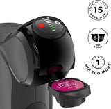 NESCAFÉ DOLCE GUSTO DeLonghi Dolce Gusto Genio S EDG226.A, Macchina per caffè espresso a capsule con 3 capsule, design compatto, vassoio raccogligocce regolabile, 0,8 l, serbatoio dell'acqua rimovibile, 1470 W, Antracite