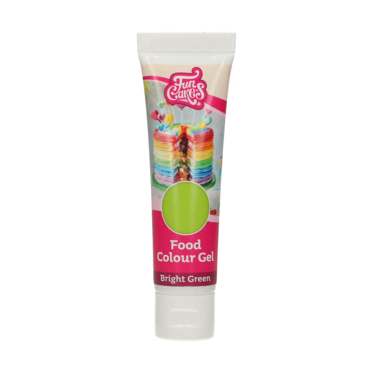 Funcakes Colorante alimentare verde brillante, gel colorante alimentare altamente concentrato per impasto, crema, fondente e marzapane. Dosaggio facile. Una sola goccia per creare colori vivaci. Halal. 30 g.