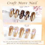Chrome Nagel Pulver Spiegel Effekt Metallic Staub Holographische Glitter Glasierte Maniküre Dekoration Pigment riflettente per lo smalto gel fai da te Nail Art, Harz Handwork, Geschenke Für Gold