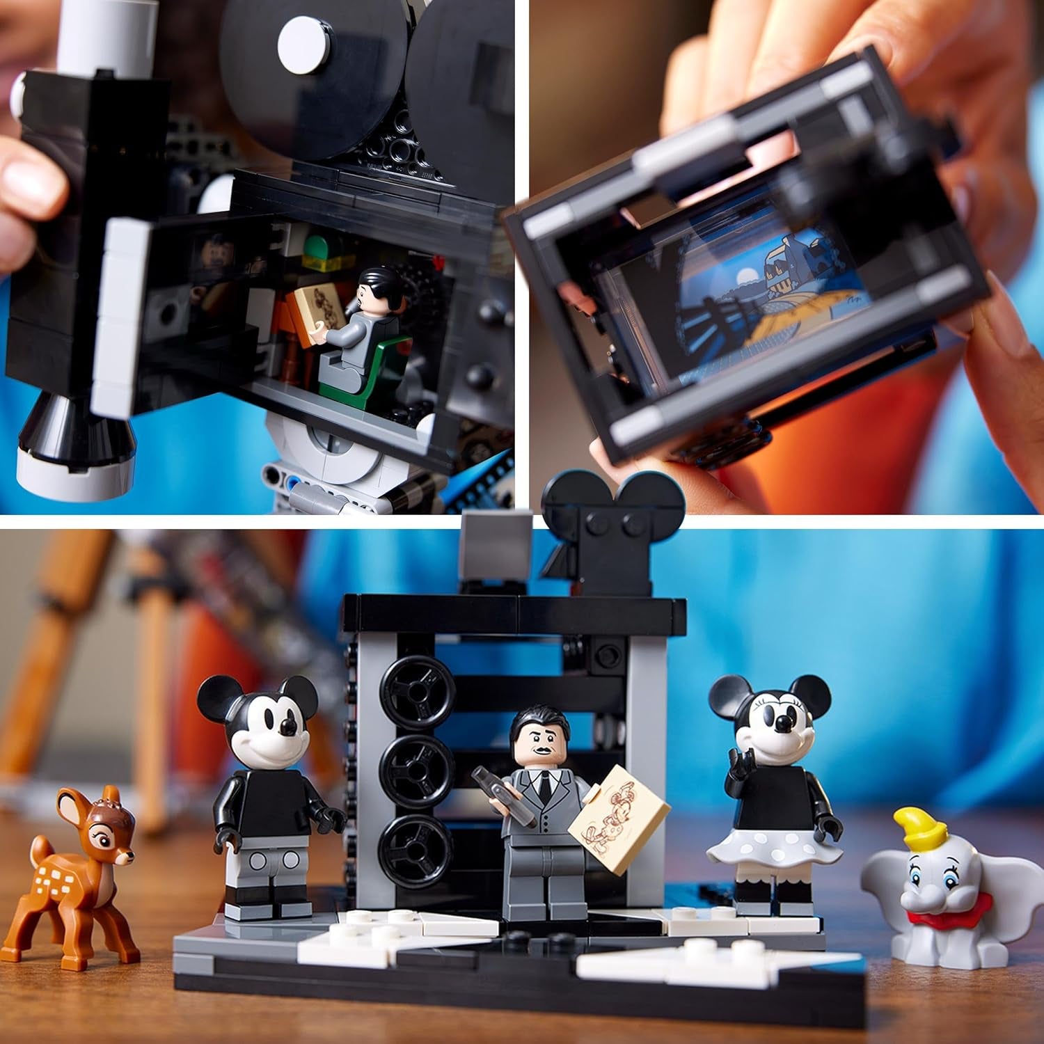 LEGO | Disney Camera - Omaggio a Walt Disney, Set per adulti con minifigure di Topolino e Minnie, personaggi di Bambi e Dumbo, Regalo per donne, uomini e fan, Esposizione 43230 Set da costruzione Besuche den LEGO-Store