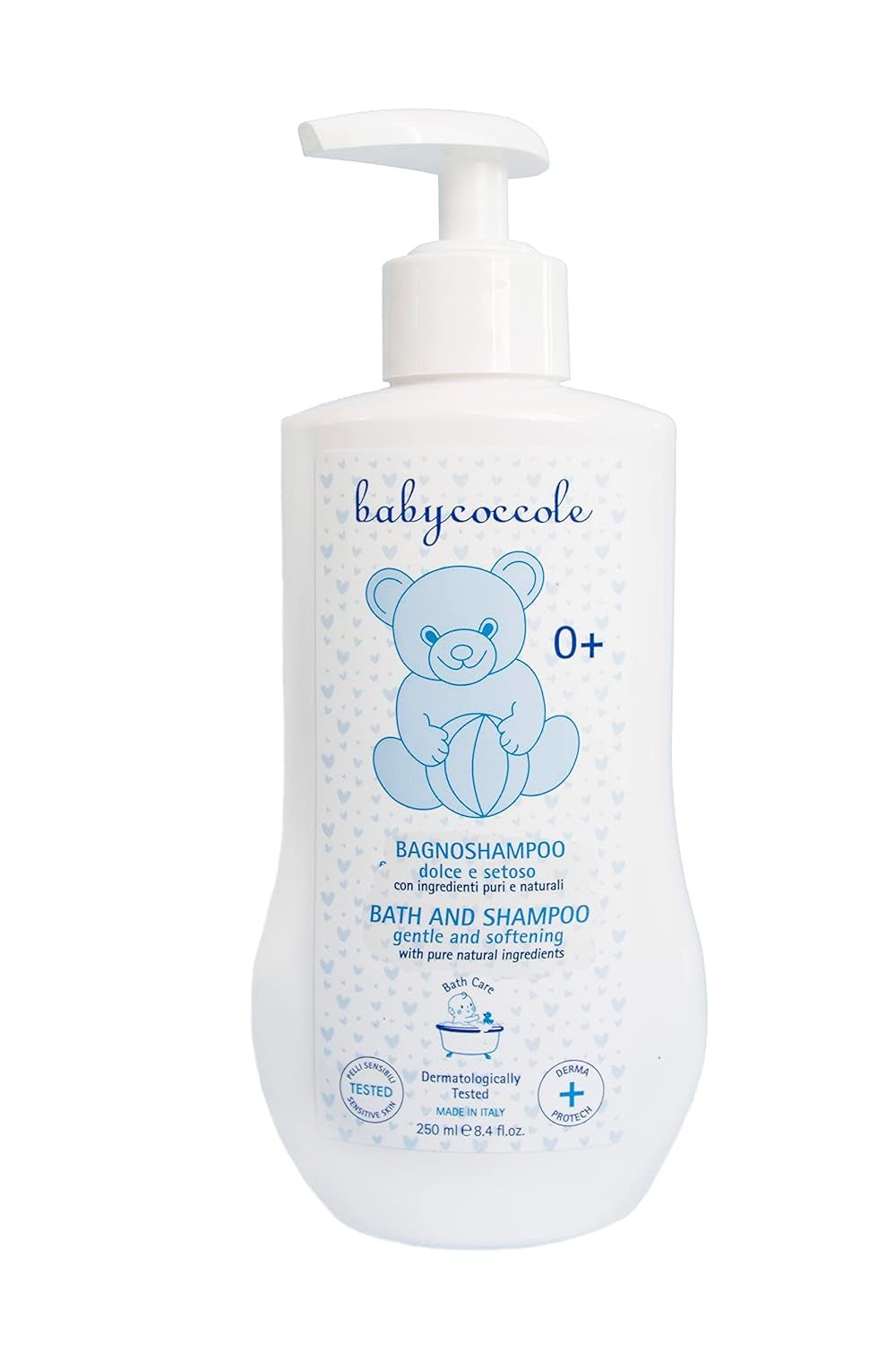 Babycoccole bagno shampoo per neonati e bambini, con estratti di fiori di loto e ingredienti naturali, per pelli sensibili, 250 ml Bambini - Bagno e Cura della Pelle Naty Shop