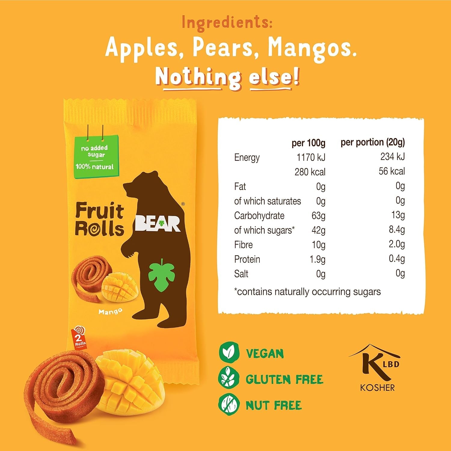 Orso Frutta Yoyo Mango 20g