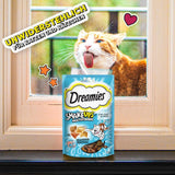 DREAMIES SHAKE UPS Snack multivitaminici per gatti Seafood Festival in bustine porzionate - 55g (6 bustine)