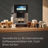 Siemens EQ900 TQ903D03 Macchina per caffè espresso automatica, Controllo app, Display touch intuitivo, Modalità Barista, AromaBoost, Riduzione del rumore, Macinacaffè Premium, Pulizia automatica a vapore, 1500 W, Acciaio inossidabile