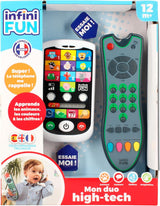 Telefono High-Tech My Duo + Telecomando - 1 telecomando trilingue francese/inglese/spagnolo e 1 telefono ultra realistico - Giocattolo didattico multiattività a partire da 12 anni Giocattoli Bebe Naty Shop