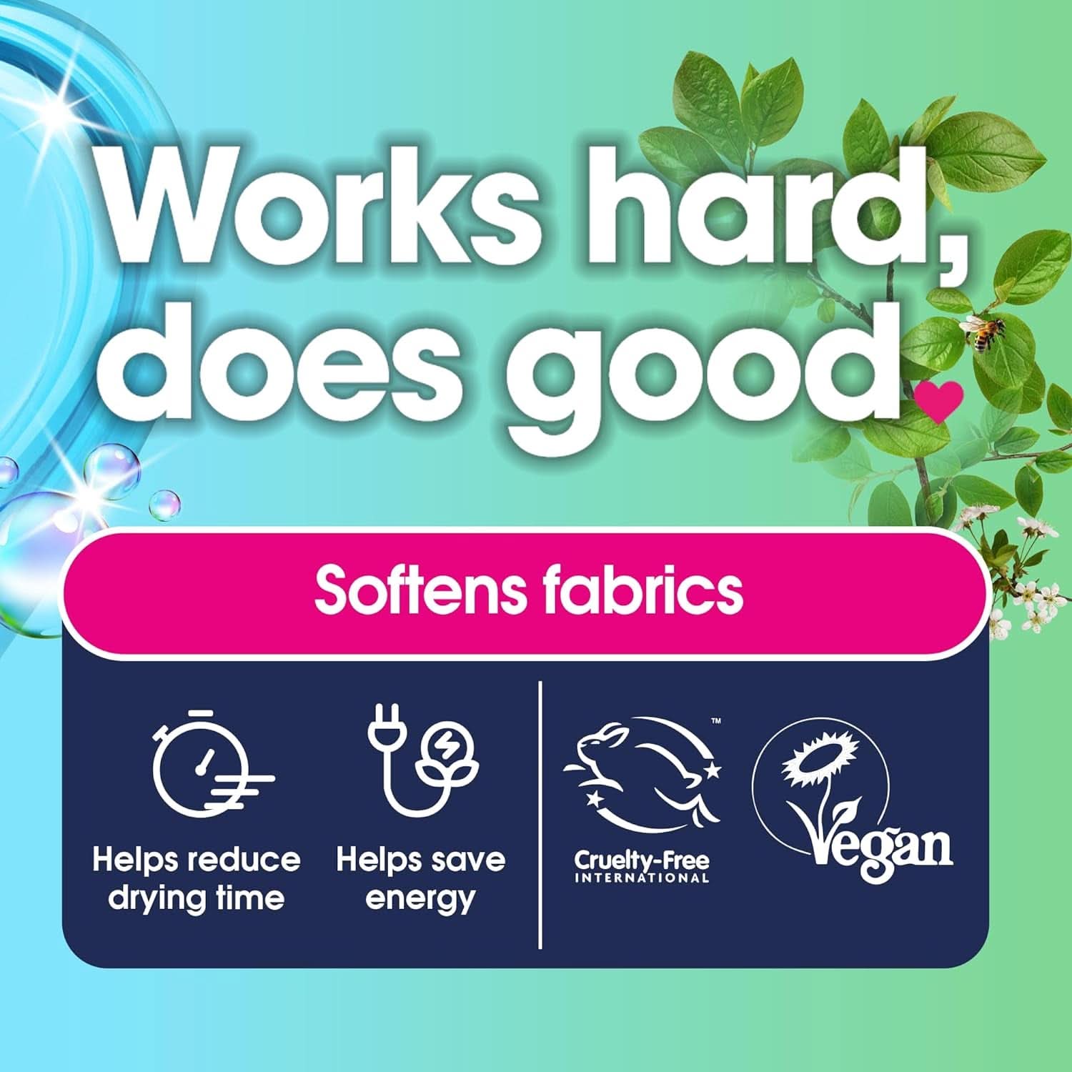 Sfere per asciugatrice realizzate in un nuovo materiale più morbido con design variabile. Contiene 2 detersivi per bucato Naty Shop