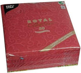 Papstar, 50 tovaglioli "ROYAL Collection" piega 1/4 40 Cm X 40 Cm Bordeaux "Casali", #84880