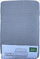 Biancheria da letto per famiglie Coperta cellulare rosa per letto matrimoniale, cotone, copriletto grande reversibile, leggera, termica, morbida, tradizionale coperta cellulare, piumini e trapunte 230 x 230 cm Naty Shop Letto matrimoniale grigio (230X230 cm)