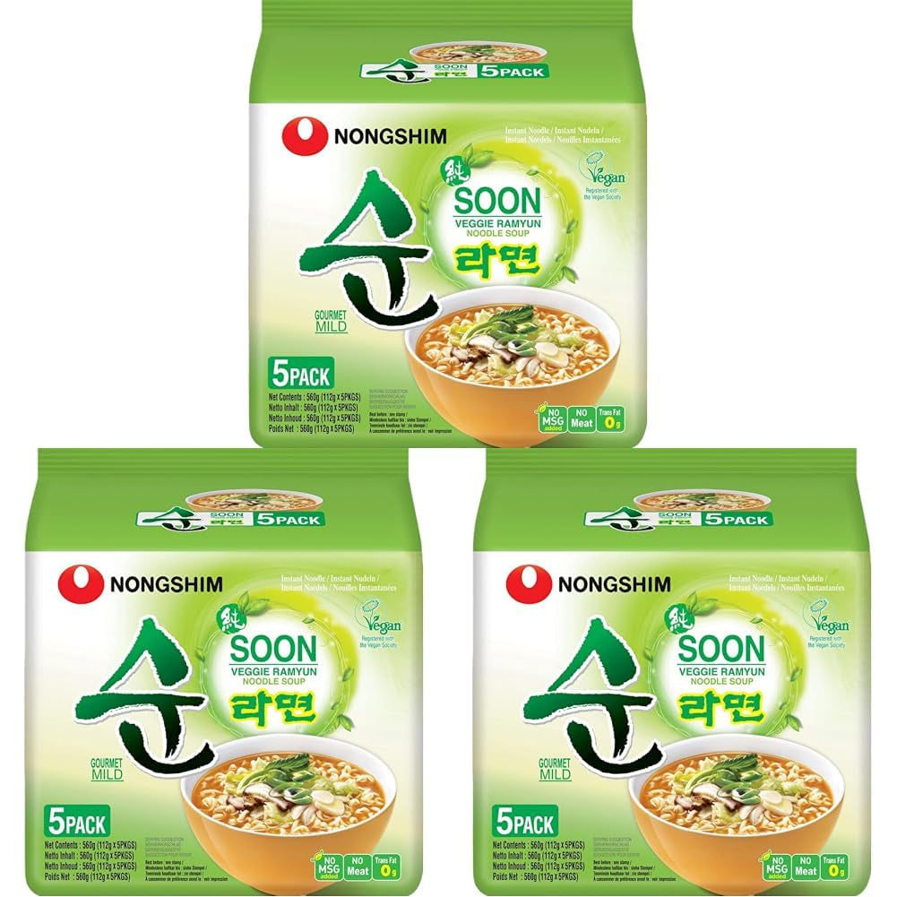 Nong Shim - Tazza istantanea Nudeln Soup Soon Veggie - Confezione multipla (12 X 67 GR)