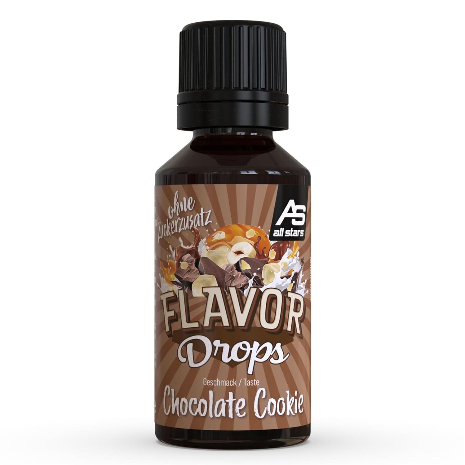 ALL STARS Gocce Aromatizzate, Gocce Aromatizzate senza zuccheri aggiunti e senza calorie - Dolcezza e sapore per alimenti, 30 ml Dolcificanti Naty Shop Torta al cioccolato 30 ml