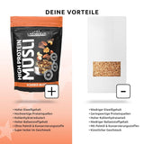 Layenberger Muesli ad alto contenuto proteico 3K, 50% Eiweiß e 18% Kohlenidrato - Confezione singola (1X 390 G) - Schoko-Nuss Cereale Naty Shop