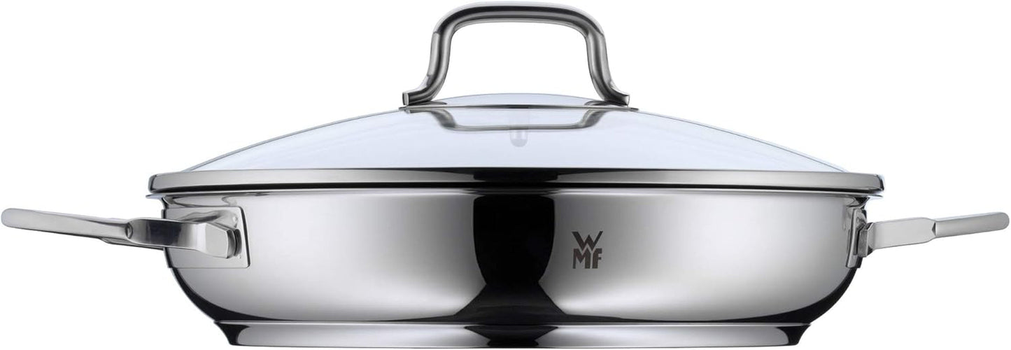 WMF Devil casseruola a induzione 26 cm con coperchio in vetro, acciaio inox rivestito in Cromargan, rivestimento in ceramica, resistente al forno Pentole e Padelle Naty Shop