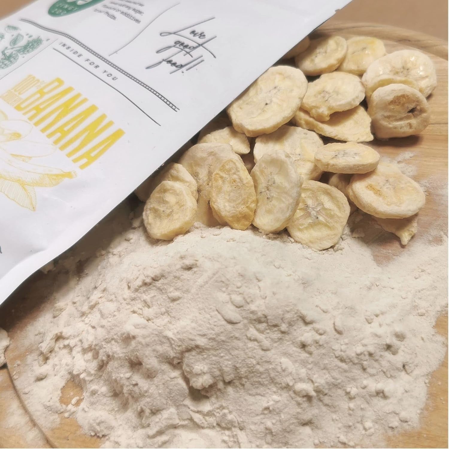 Banane liofilizzate in polvere | XL 300g Polvere di frutta Banana in polvere liofilizzata | Per frullati, dolci, torte | Banana liofilizzata | Frutta liofilizzata | ZingyZoo Banana in polvere Naty Shop Prodotti disidratati