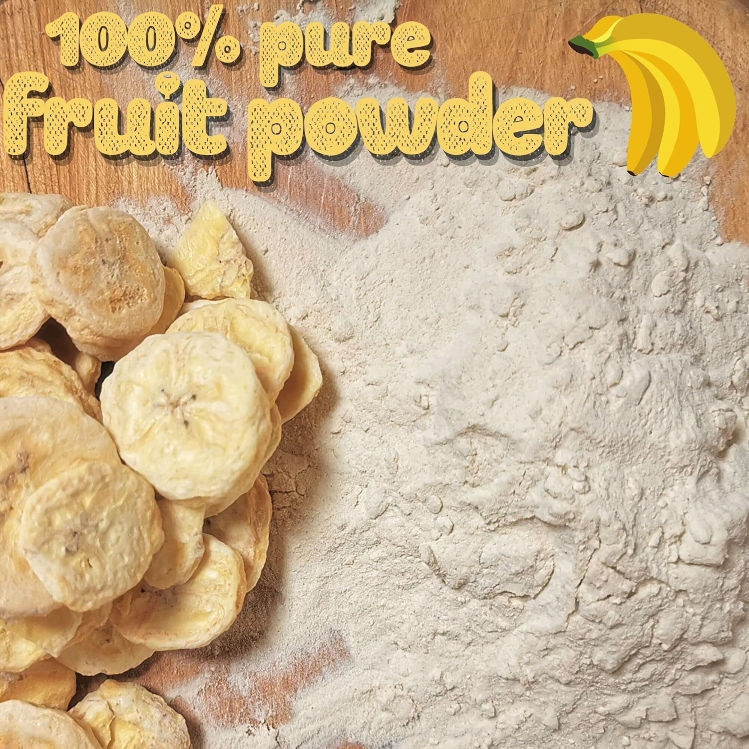 Banane liofilizzate in polvere | XL 300g Polvere di frutta Banana in polvere liofilizzata | Per frullati, dolci, torte | Banana liofilizzata | Frutta liofilizzata | ZingyZoo Banana in polvere Naty Shop Prodotti disidratati