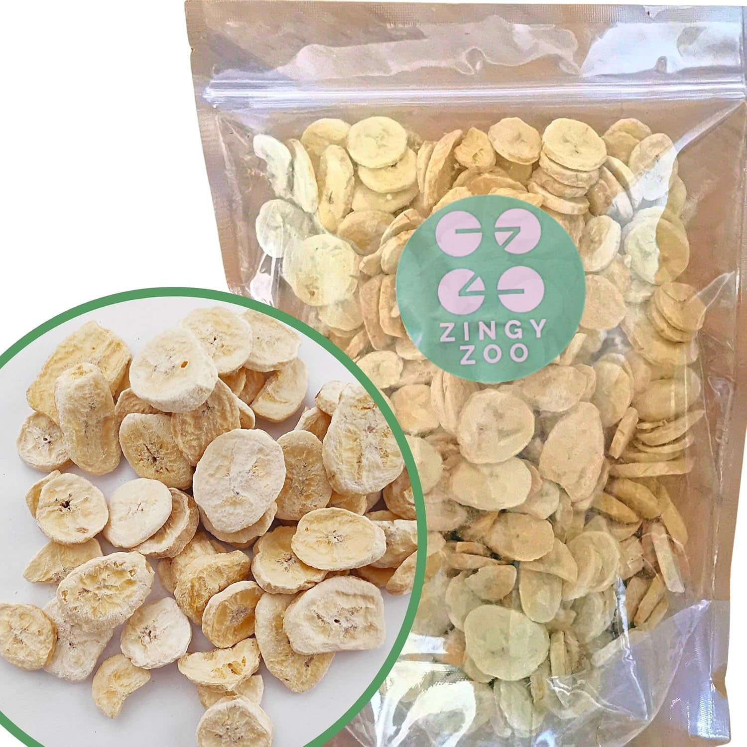 Banane liofilizzate | Confezione 120g Banane secche senza zucchero | Banana liofilizzata | Banane con frutta secca | Banane fresche liofilizzate | Fette di banana con frutta liofilizzata Prodotti disidratati Naty Shop 350G