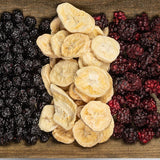 Banane liofilizzate | Confezione 120g Banane secche senza zucchero | Banana liofilizzata | Banane con frutta secca | Banane fresche liofilizzate | Fette di banana liofilizzata Naty Shop prodotti disidratati