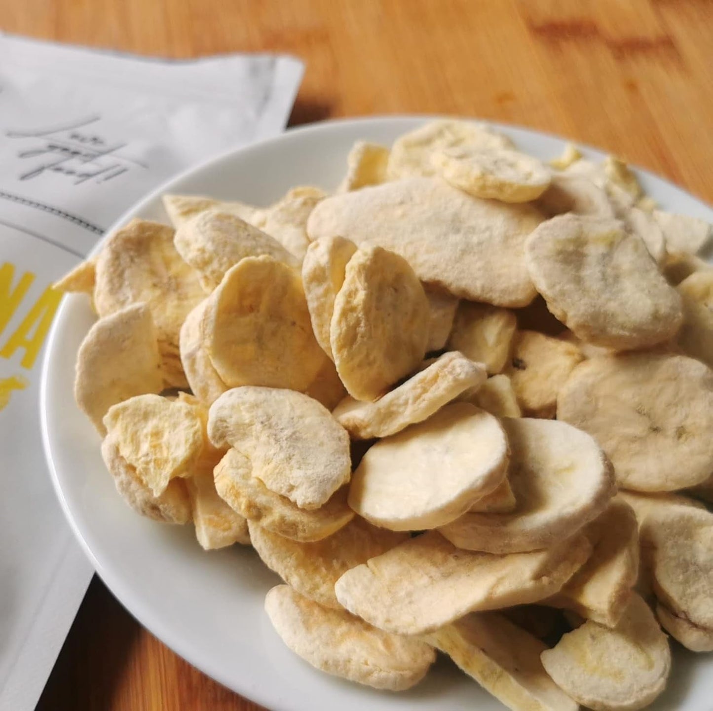 Banane liofilizzate | Confezione 120g Banane secche senza zucchero | Banana liofilizzata | Banane con frutta secca | Banane fresche liofilizzate | Fette di banana liofilizzata Naty Shop prodotti disidratati