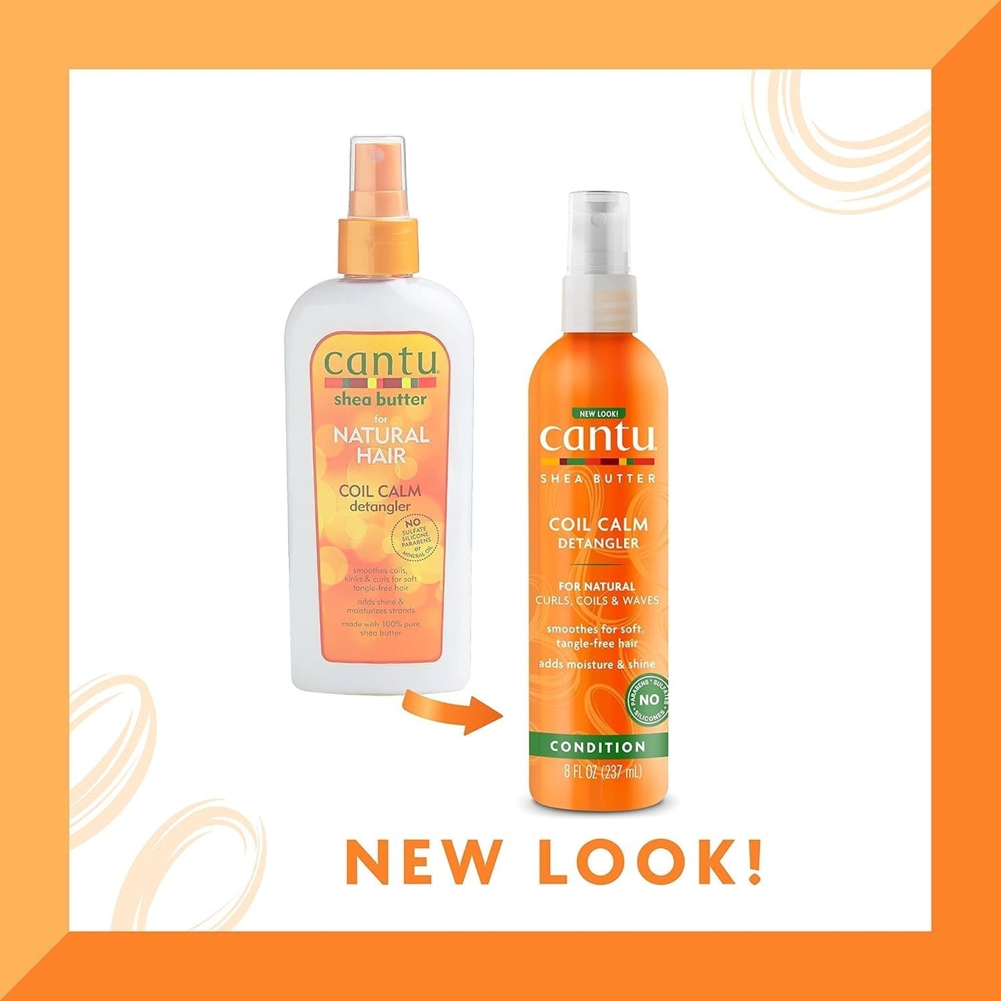 Cantu Coil Calm Spray districante, Karitè, Capelli ricci, 237ml Prodotti districanti Naty Shop