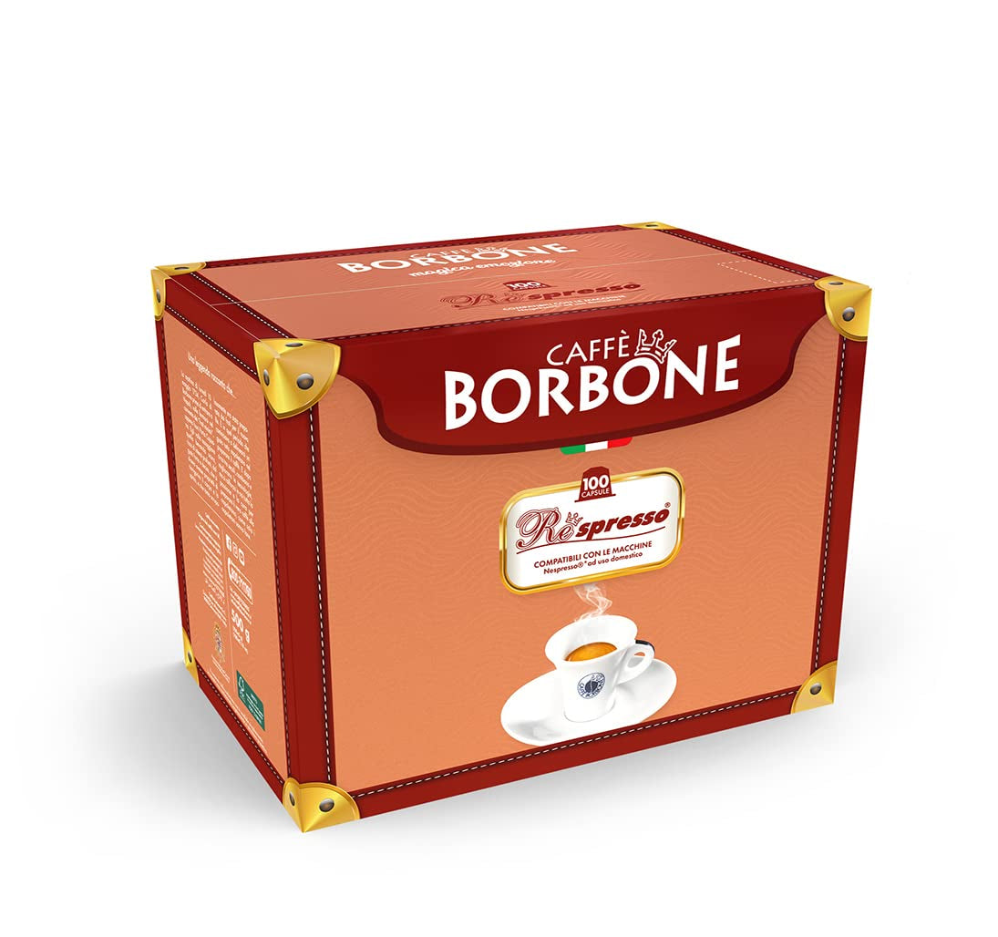Caffè Borbone Respresso, Blue Kaffeemischung - 100 Capsule - Compatibili con Nespresso®* Haushalts-Espressomaschinen
