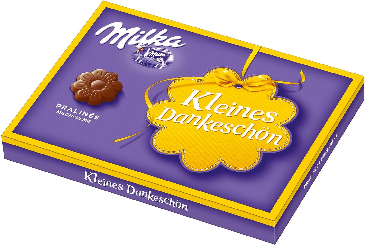 Pralina Milka Little Thank You – Cioccolato al latte alpino con pregiato ripieno di crema al latte – 12 x 44 g
