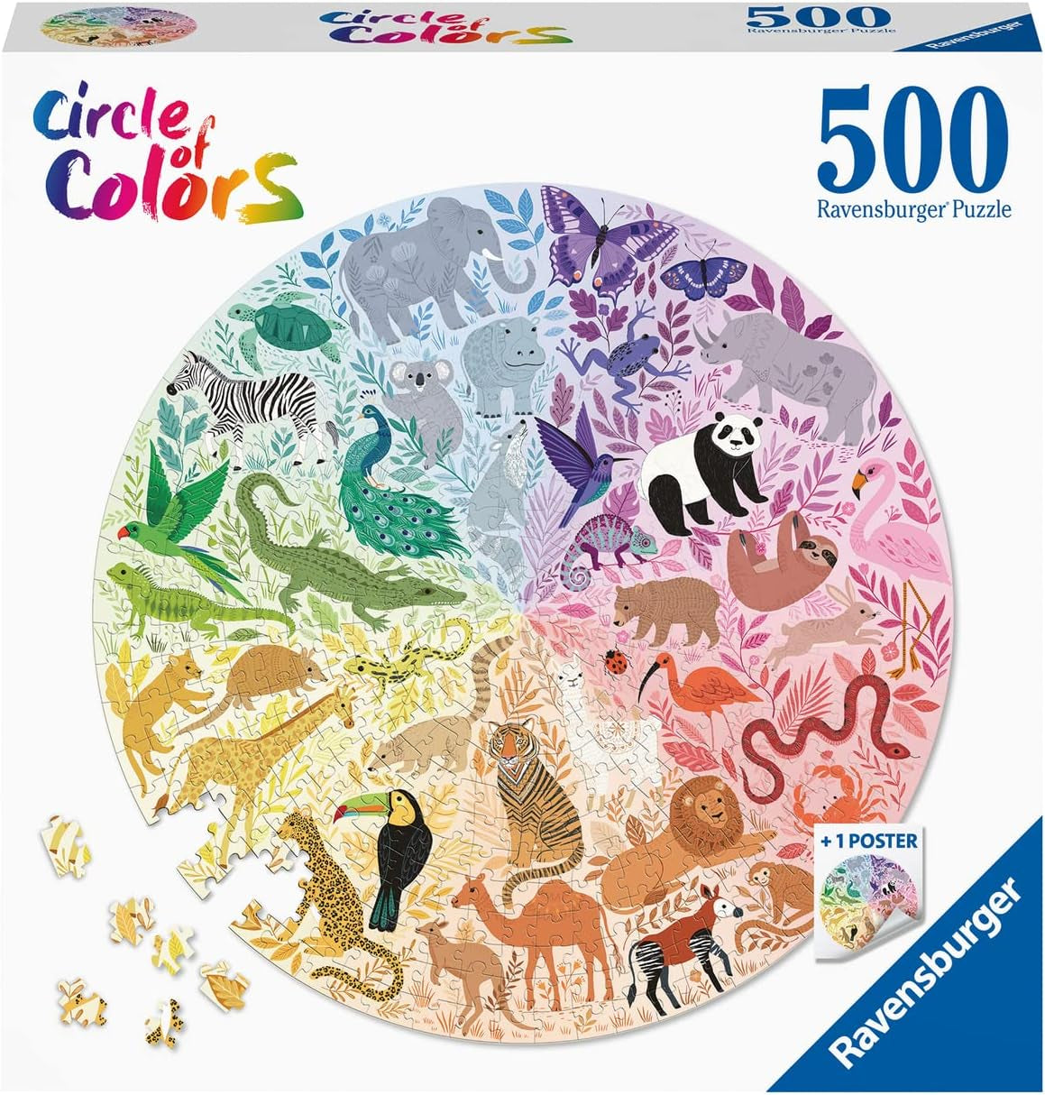 Ravensburger Puzzle 17172 Cerchio di colori - Animali Puzzle da 500 pezzi Naty Shop Titolo predefinito