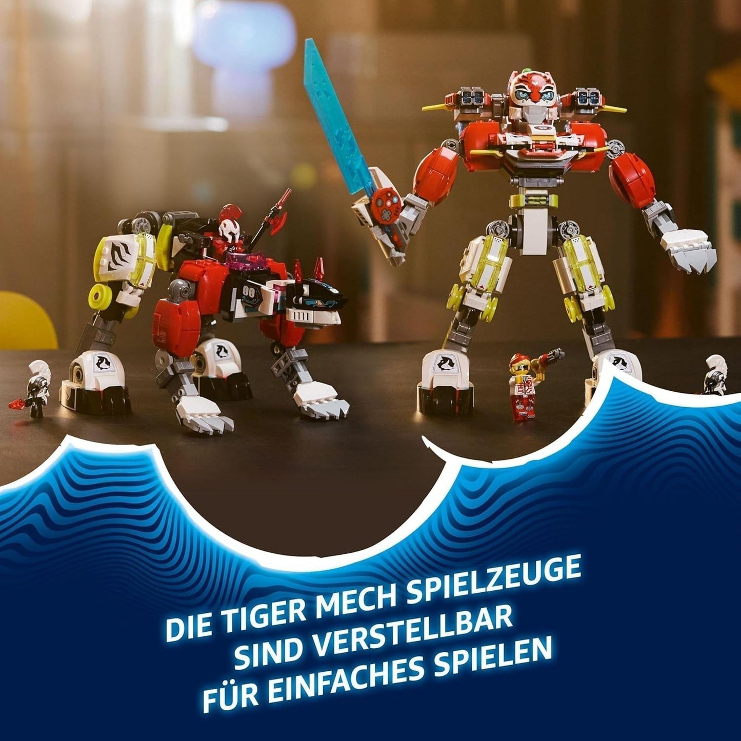 LEGO Dreamzzz Cooper's Tiger Mech e Zero's Hot Rod Car, Macchinina giocattolo per bambini, Regalo per ragazzi e ragazze di 9 anni, Playset 2 in 1 con Mech e minifigure 71497 Set da costruzione Besuche den LEGO-Store