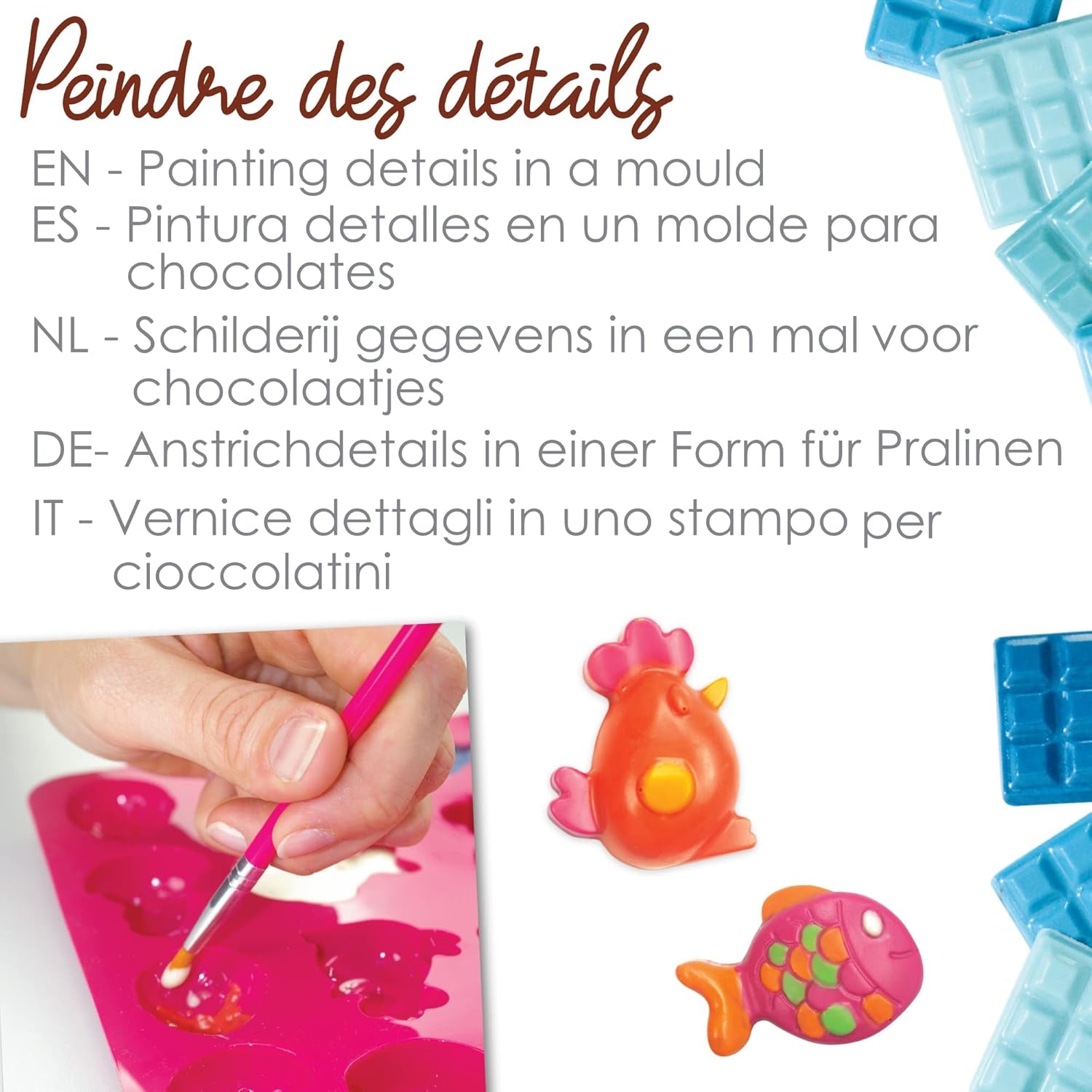 Vernice in polvere solubile in olio da cucina di scarto 4012, rosso, blu e giallo, peso 15 g, 3 pezzi, colorato