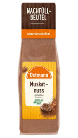 Ostmann Gewürze - Muskatnuss gemahlen | Ideale per insaporire piatti a base di patate Zum Nachfüllen der Streudose | 50 g resealable bag