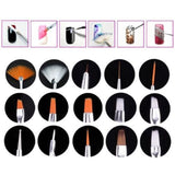 ® 20 pennelli professionali per unghie, gel, pennelli per pittura, pennelli per artisti, kit pennelli per unghie french, set di strumenti con punta appuntita, per design delle unghie, pittura, motivo a punti, ecc., con borsa