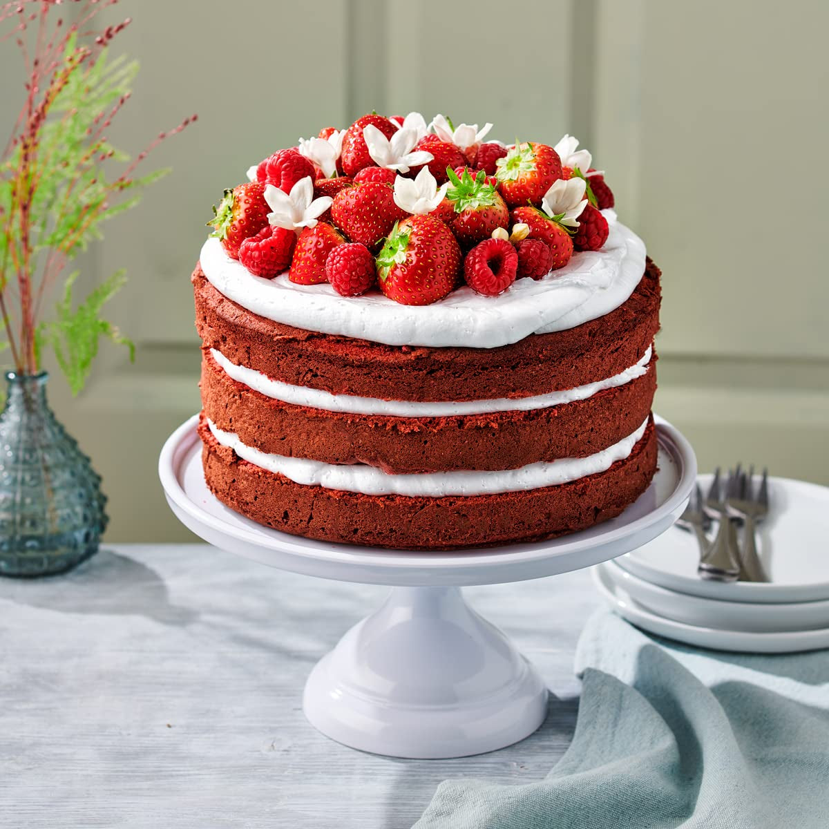 Funcakes Mix Für Red Velvet Cake, Glutenfrei: Einfach Zu Berübenen, Schön Weicher Und Fluffiger Kuchen Mit Leichtem Schokoladengeschmack, Perfekte Rote Farbe, 400G Mix per cuocere e cuocere Naty Shop
