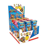 Crunchiez Surprise PAW PATROL, cono gelato ripieno di cioccolato e nocciole con sorpresa di alta qualità, 12 vassoi da 25 g