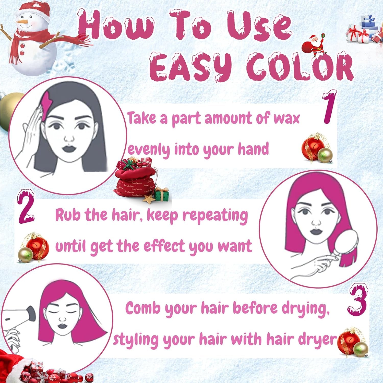 Lavabile Rosa Tintura Per Capelli Temporanea Cera Per Capelli Temporanea Colore Naturale Acconciatura Pomata Tintura Per Capelli Lavabile Per Uomini Donne Festa Cosplay Halloween Natale Tinture Per Capelli Naty Shop