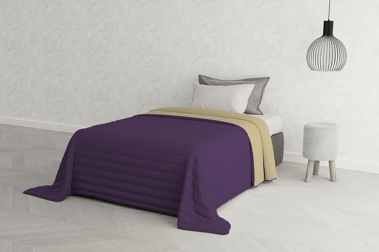 Biancheria da letto italiana Estivo letto singolo, lino, Acqua, 170 X 270 Cm