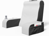 Cuscino per lettura a cuneo, Cuscino per schienale letto, Cuscino per braccioli per TV, Libri, Giochi, Camera da letto, Supporto per la schiena (Grigio/Bianco, Standard)